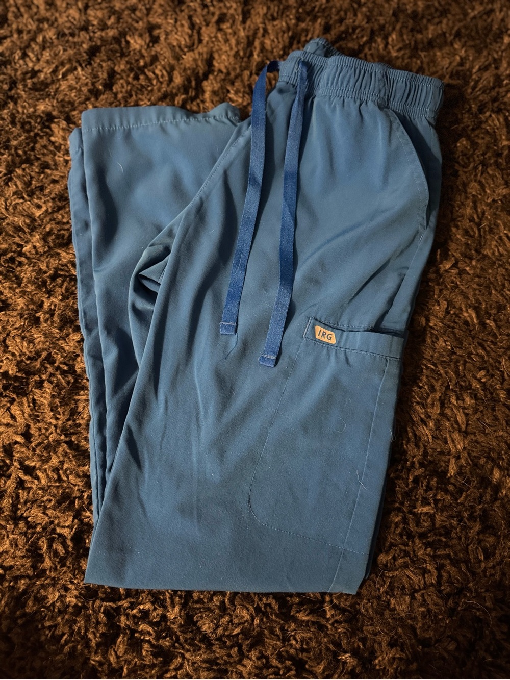 edge Women's Blue Wide-Leg Drawstring Pants